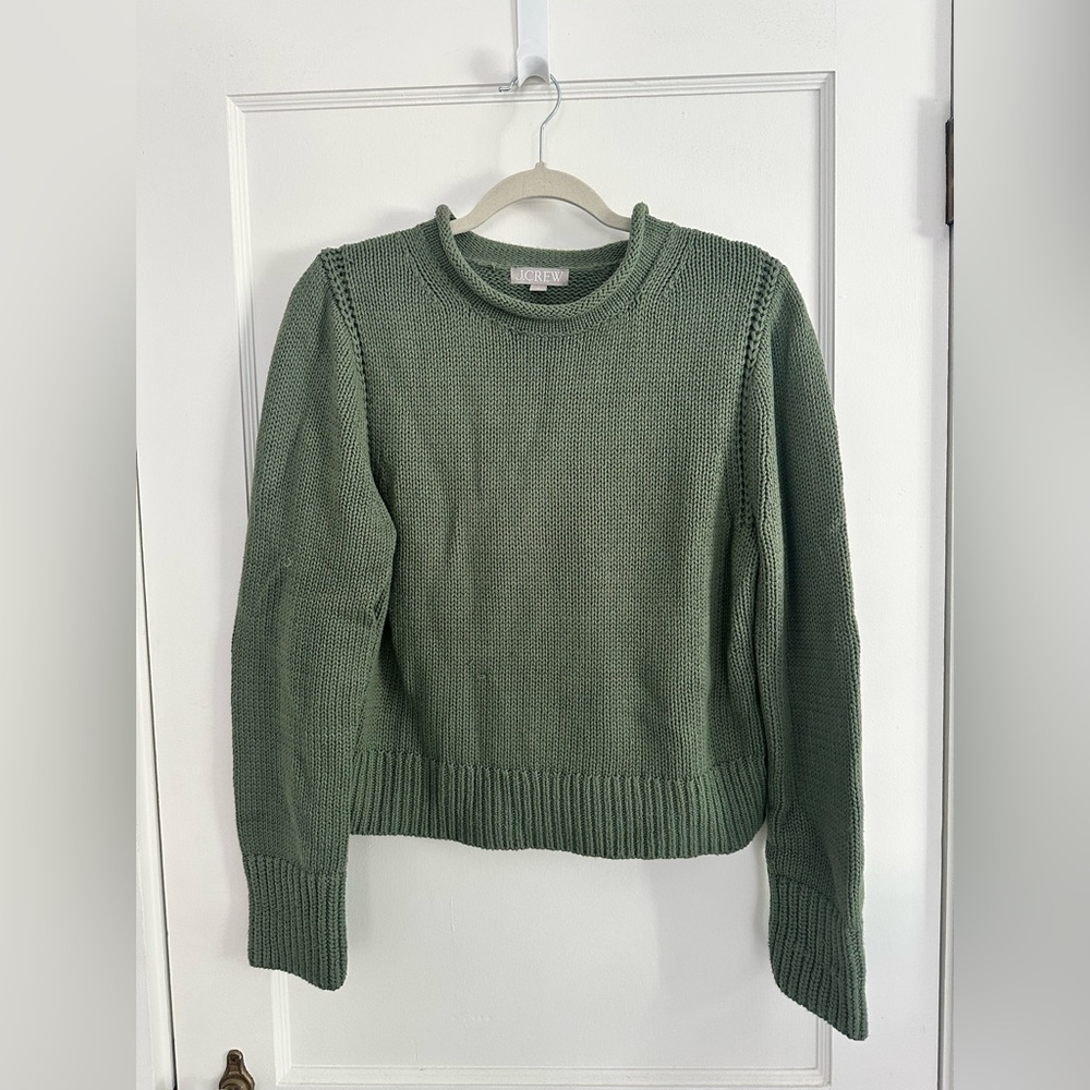 J. Crew Olive Green Roll Neck Sweater
